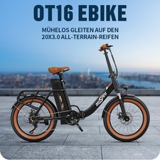Onesport OT16 250W 7 Gänge Elektrofahrrad, 26 Zoll City E-Bike Klappbar mit APP