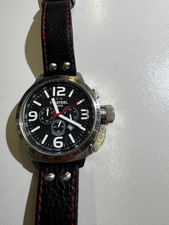 TW Steel TW 11  Herrenuhr schwarz, Neue Batterie, Lederarmband