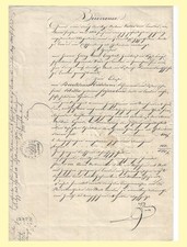 sehr alte Handschrift mit Siegel (Bayern) abgeglichen mit Orig. ca. 1845