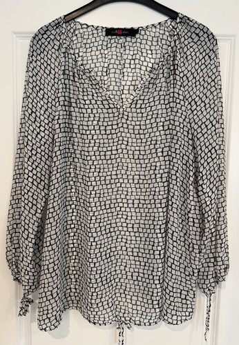 Sallie sahne chiffon bluse - sahne,