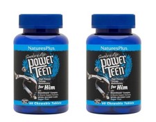 Natures Plus Power Teen for him – 2 x 60 Lutschtabletten (21,62 EUR/100 g)