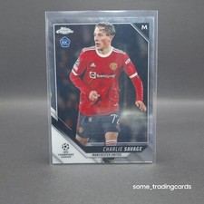 Topps Chrome UCL 2021/22 70 Charlie Savage RC Manchester United