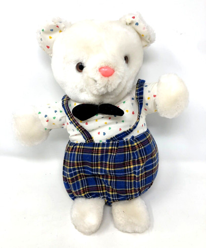 Weißer plüsch teddybär mit - weißer,