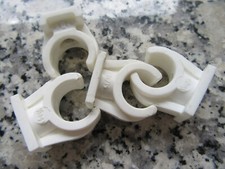 4 Rohrclips, Rohr Clips, einzeln, 14/15mm mit Gewinde Heizungsrohre Wasserrohre