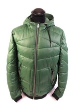 Herren Winterjacke Diesel Gr. M grün mit Kapuze Art Daunenjacke Anorak Jacke