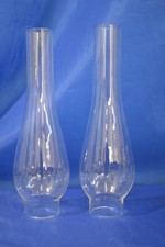 2 x  6 '''  Wiener Glas Zylinder Cylinder 39 mm Glas PETROLEUM LAMPE Oil Lamp