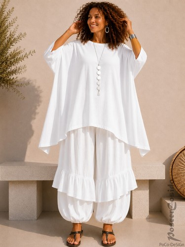 Lagenlook überwurf tunika - ,