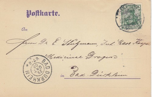 Frankfurt postkarte 1908 - frankfurt/m.,,