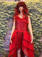 Rotes Show-Kostüm – Funkelnd & Dramatisch - Größe 44