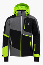 Spyder Leader GTX Premium Skijacke Herren M 50 schwarz grau lime neu GoreTex