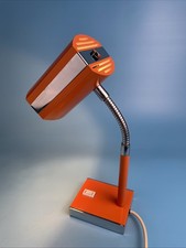 Space Age Vintage Orange Metall-Schreibtischlampe Tischlampe 60er Jahre Germany