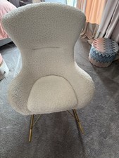 Teddy-Schaukelstuhl Mit Metallbeinen