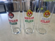 brühl giesler brauerei   giesler  kölsch 3 versch. gläser o,2 liter