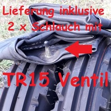 6.00 x 16 Traktor Reifen 2x AS Front Div. Hersteller + 2 x Schlauch TR15 6 00 16