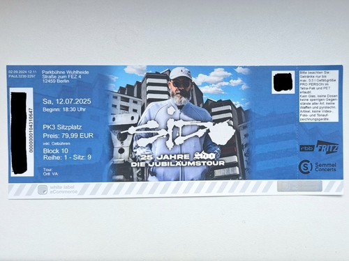 Sido ticket berlin 2025 - sido,