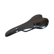 SAN MARCO Sattelhalterung aus glattem Leder, Carbon/Stahl,  schwarz