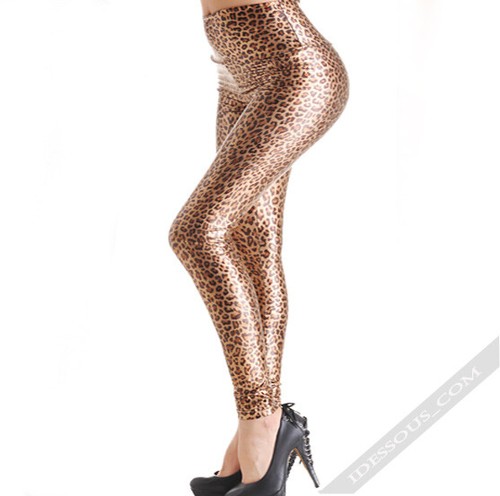 Sexy leder optik leggings - leder,