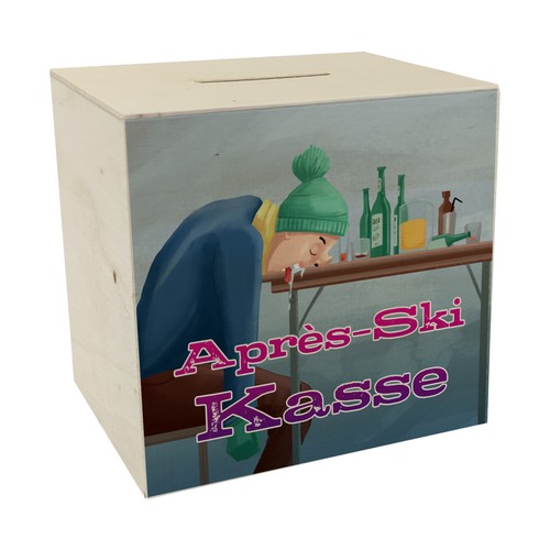 Spardose aus holz für die - aus,