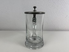 Bierkrug Glaskrug Bierglas Humpen mundgeblasen Zinndeckel 1/2l, 0,5l alt antik