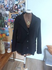 Damen Jacke Blazer Trachten TCM Gr. 40 Nachtblau/Schwarz 100% Schurwolle