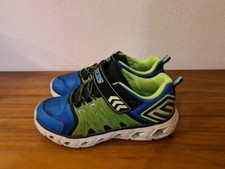 Leuchtschuhe Jungen , Marke Skechers, Farbe Grün/ Blau, Größe 35, gebraucht