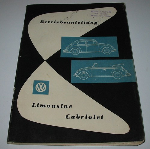 Betriebsanleitung käfer - betriebsanleitung, vw