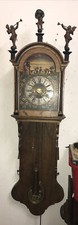 Holländische Staartklok Friesenuhr Halbkastenuhr Antike Mit 3 Bewegende Figure