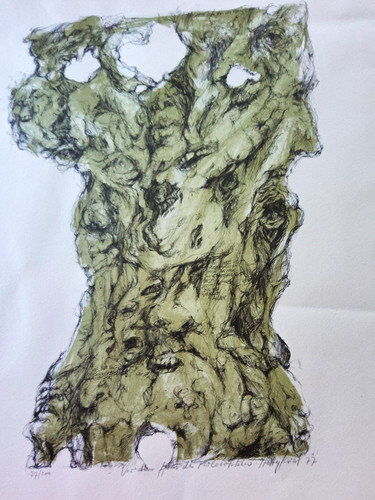 Lithographie des künstlers - lithographie,
