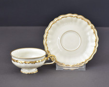 Filigrane Rosenthal Rheinsberg Mokkatasse Elfenbein Porzellan Gold