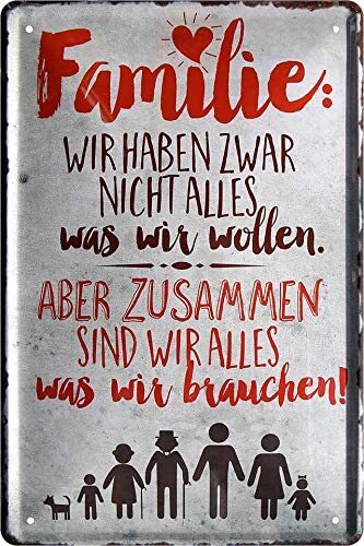 Blechschild spruch familie - blechschild, ”familie