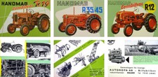 Hanomag R12 R19 R35 R45 Traktoren 3 Prospekte in Schwedisch tekniska Data