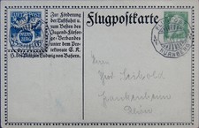 GERMANY DEUTSCHES REICH 1912 Nürnberger Flugpost Bayern Flugwoche Flugpostkarte