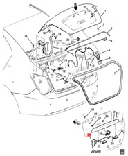 Original GM/OPEL 95929868 Kabelbaum für die hintere Kennzeichenleuchte CHEVROLET