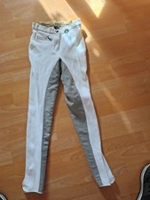 Reithose Gr. 34 Weiss Turnier Mit Alos Besatz Grau 164 Neuwertig
