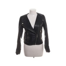 H&M, Bikerjacke, Damen, Größe: 36, Schwarz, Leder, Einfarbig, Lederimitat -L8N