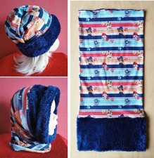 Kinder Mütze Beanie Loop Schal Balaclava Kopftuch m. Kunstfell Gr. 53-58 Unisex