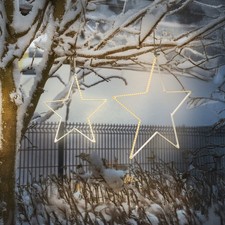 esotec Solar LED Weihnachtsstern 2er Set Ø30+40cm Weihnachtsdeko XXL 103426