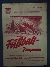 SC Wismut Karl Marx Stadt : Brieske Senftenberg 31.12.1954 Programm DDR Oberliga