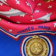 Hermes Paris Rare SELLES A HOUSSE Tuch Seide Schal Scarf Carre Foulard Box