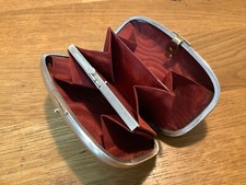 antike Geldbörse Silber 925 Goldverschluss Etui Portemonnaie Theatertasche Punze