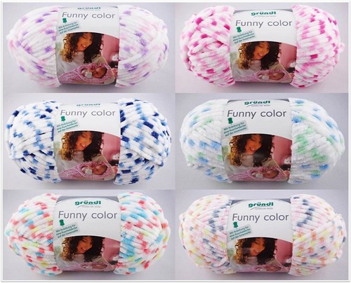 100g funny color chenillegarn - color,