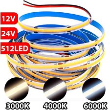 COB LED Streifen Stripe 12V 24V Leiste Band Lichtschlauch Lichterkette 12W 1 -5M