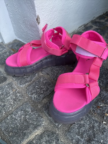 Neon pinke sandale - neon-pinke, sandale,