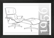Handgezeichnete eames 1956 - handgezeichnete,