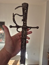 Altes Fragment eines Landsknecht Eisen Mittelalter Jagdmesser