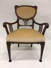 Breiter Jugendstil Armlehnensessel Künstlerentwurf Deutschland um 1900