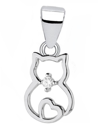 Kettenanhänger silber katze - kettenanhänger,