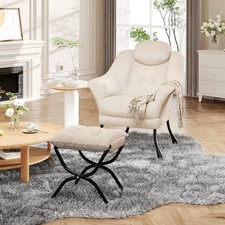 Sessel mit Hocker Ohrensessel