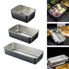 Ablageschale aus Edelstahl, rechteckig, Obst-Organizer für Dessert-Partys im