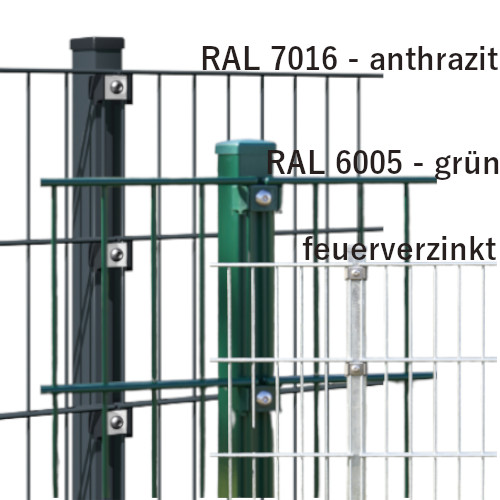 Doppelstabmattenzaun 8 mit - 8/6/8,